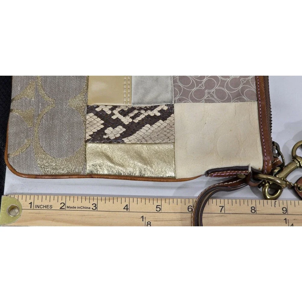 Coach Vintage Y2K Patchwork Crossbody Canvas Leather Bag Boho Indie Festival - Picture 14 of 16